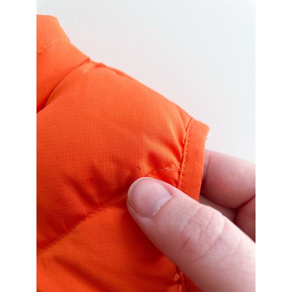 Toddler Boy's Hanna Andersson Orange and Blue Down Puffer Vest Size 90 2T - Picture 5 of 5